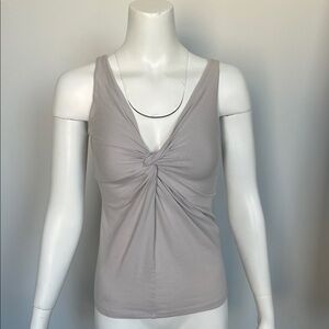 Silver sleeveless low cut tank size XS Cabi
